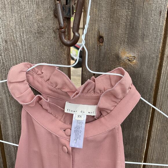 Fleur de Mal NWT Dusty Rose Sleeveless Bodysuit - Sz Sm - Picture 7 of 9